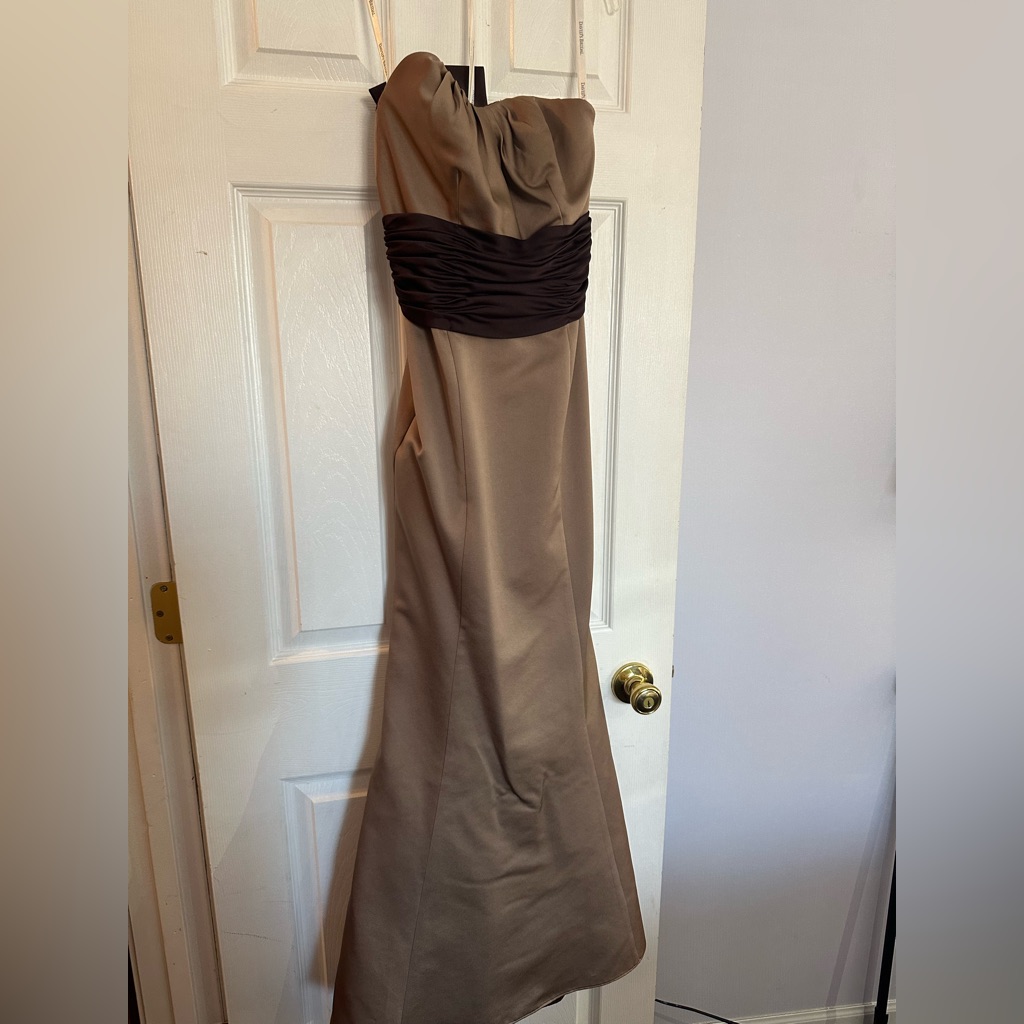 Elegant Strapless Brown Dress (David’s Bridal) (Size: 2)